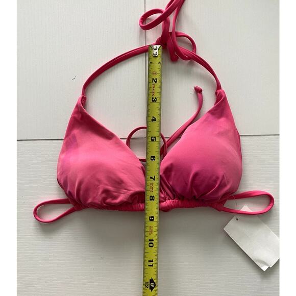 NWT Becca String Bikini Top in Pink Size Medium Possible Defects Discoloration - Picture 6 of 8